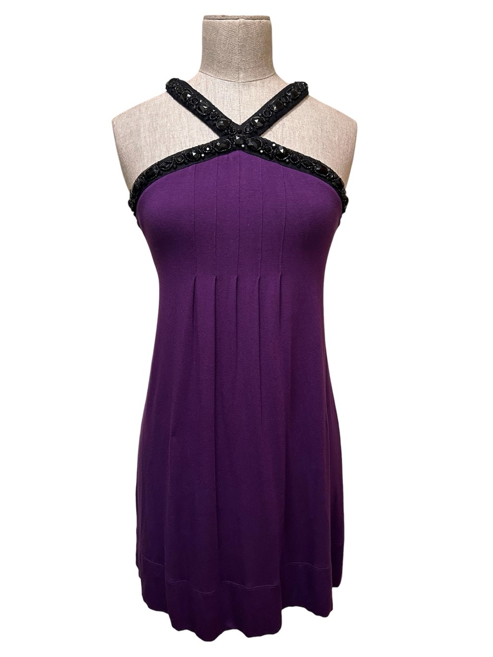 Express Mini Dress with Embellished Trim